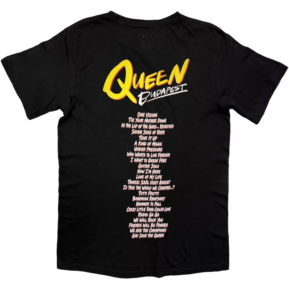 Queen – Budapest Setlist (Čierna) (Tričko)