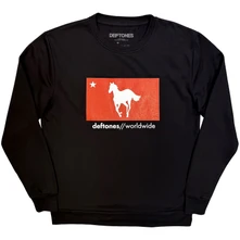 Deftones, Crewneck Unisex Sweatshirt: Star & Pony (Black), Unisex, Čierna