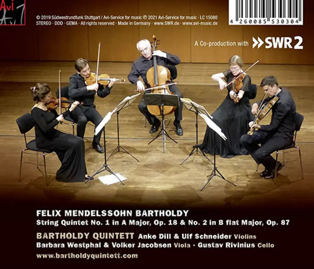 MENDELSSOHN, STRING QUINTETS