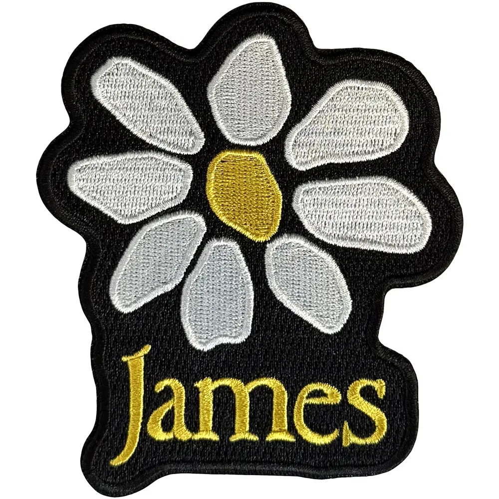 Woven Patch: Yellow Logo White Daisy
