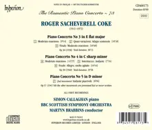 Simon Callaghan – COKE: PIANO CONCERTOS NOS. 3, 4 & 5 (HYPERION ROMA (CD)