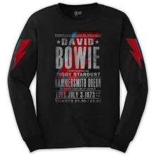 David Bowie, Tričko s dlhým rukávom Hammersmith Odeon, Unisex, Čierna