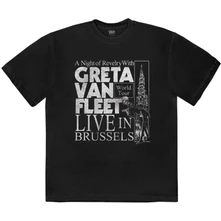 Greta Van Fleet, Tričko Night of Revelry, Unisex, Čierna