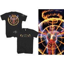 Tool, Tričko Flame Spiral, Unisex, Čierna