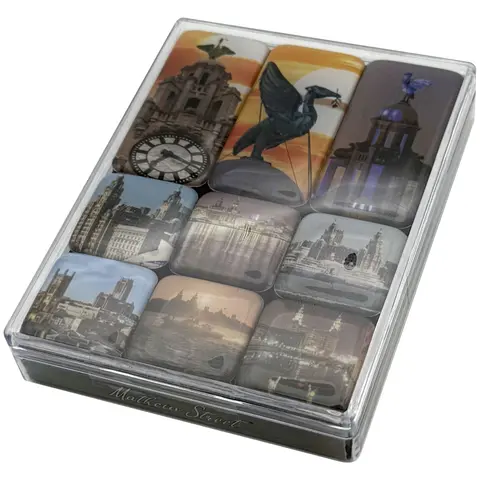 Epoxy Magnet Set: City Of Liverpool Photos (9 Piece)