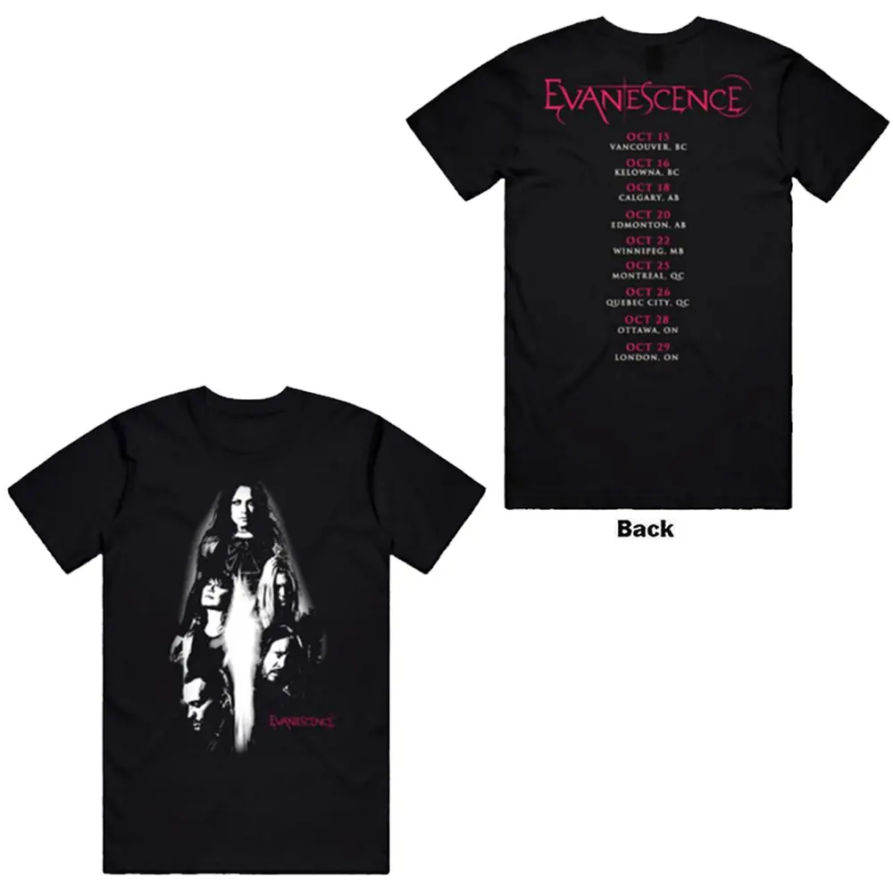 Unisex T-Shirt: Canada Tour '24 Photo (Black) (Back Print)