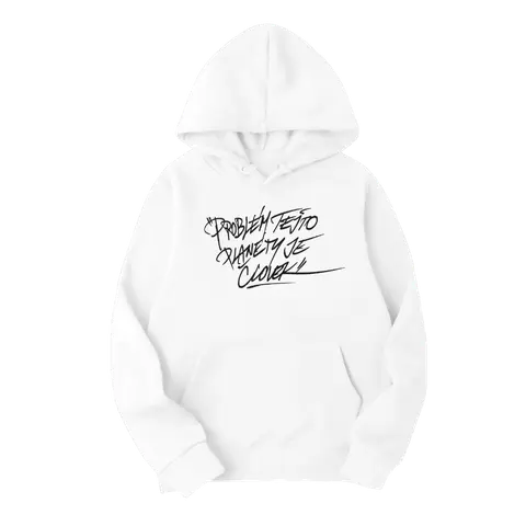 Mikina Čistychov x Dame - Problém tejto planéty, Unisex, Biela
