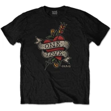 Nas, Tričko Love Tattoo, Unisex, Čierna