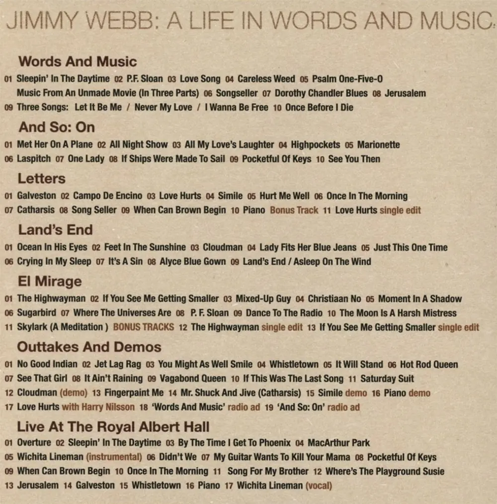 A LIFE IN WORDS AND MUSIC THE REPRISE SEVENTIES BOX SET