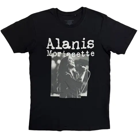 Alanis Morissette – Tričko Singing Photo (Čierna), Unisex, Čierna