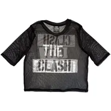 Ladies Mesh Crop Top: City Rockers (Black) (Front & Back) thumbnail