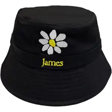 Unisex Bucket Hat: Yellow Logo White Daisy (Black) thumbnail