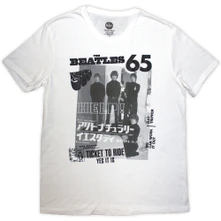 The Beatles, Tričko 1965, Unisex, Biela