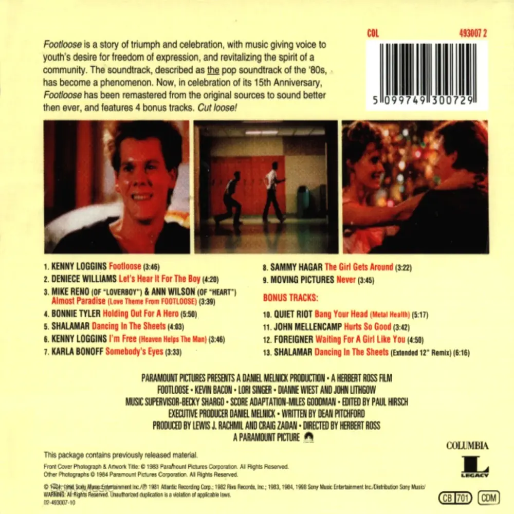 Footloose (Original Soundtrack Of The Paramount Motion Picture) (15th Anniversary Collectors' Edition)