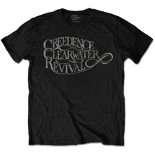 Creedence Clearwater Revival, Tričko Vintage Logo, Unisex, Čierna