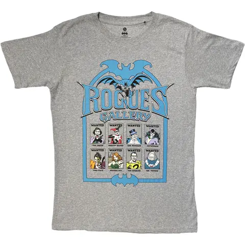 Unisex T-Shirt: Batman Batman Rogues Gallery (Grey)