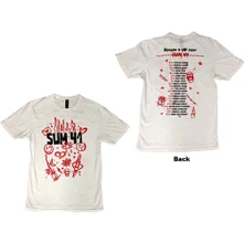 Sum 41, Tričko Sketches European Tour 2022, Unisex, Biela