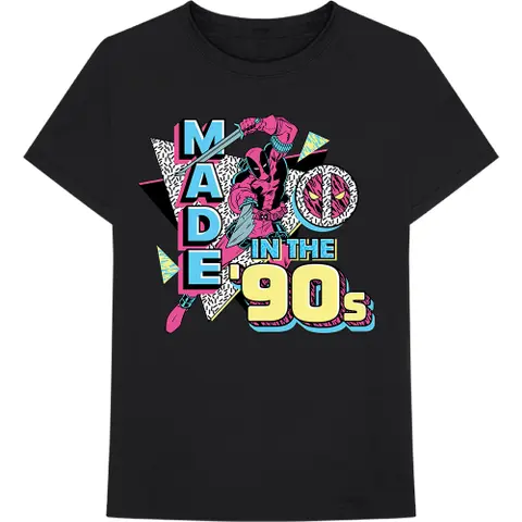 Tričko Deadpool Made In The 90s (Čierna), Unisex, Čierna