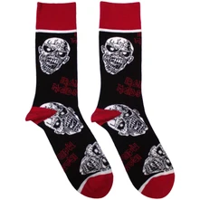 Iron Maiden, Ponožky Eddie Skulls, Unisex, Čierna