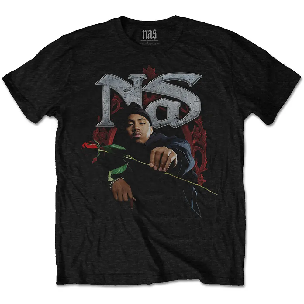 Nas – Red Rose (Čierna) (Tričko)