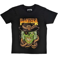 Pantera, Tričko Snake & Skull, Unisex, Čierna