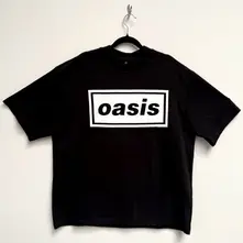 Unisex Oversized Boxy T-Shirt: Decca Logo (Black) thumbnail