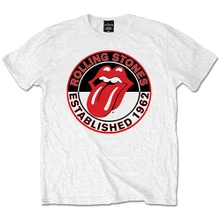 The Rolling Stones, Tričko Est. 1962, Unisex, Biela