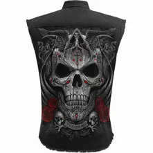 Unisex Worker Shirt: The Dead (Black) (Back Print) thumbnail
