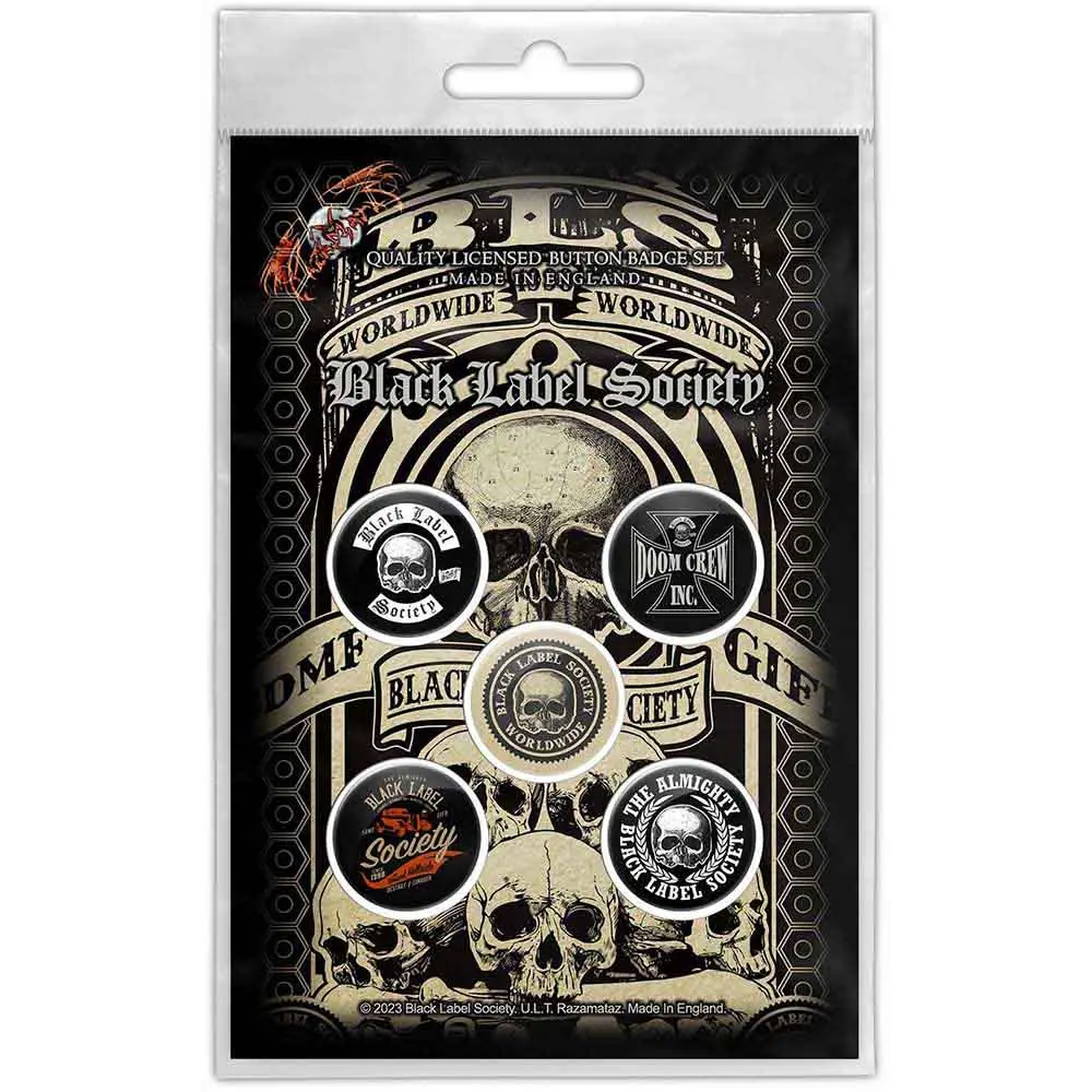 Black Label Society – Worldwide (Button Badge Pack) (Odznak)
