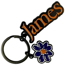 Kľúčenka Keychain: Orange Logo Purple Daisy Charm (Orange)