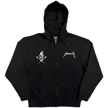 Unisex Zipped Hoodie: Scary Guy (Black) (Back Print) thumbnail