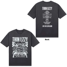 Tričko Unisex T-Shirt: Cleveland '76 Ticket (Black) (Back Print)