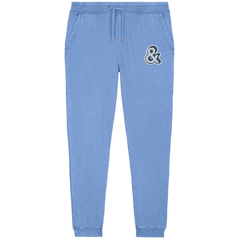 & fuzzy patch jogger pants