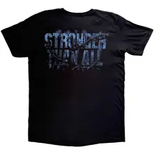 Unisex T-Shirt: Stronger Than All (Black) (Back Print) thumbnail