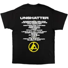 Unisex T-Shirt: Unshatter Tracklist (Black) (Back Print) thumbnail