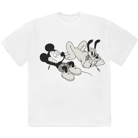 Mickey Mouse – Tričko Mickey & Pluto Relax (Biela), Unisex, Biela