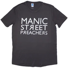 Manic Street Preachers, Tričko Reversed Logo, Unisex, Šedá