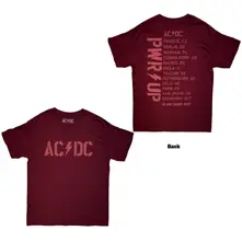 Unisex T-Shirt: Logo EU Tour '25 (Maroon Red) (Back Print & Ex-Tour) thumbnail