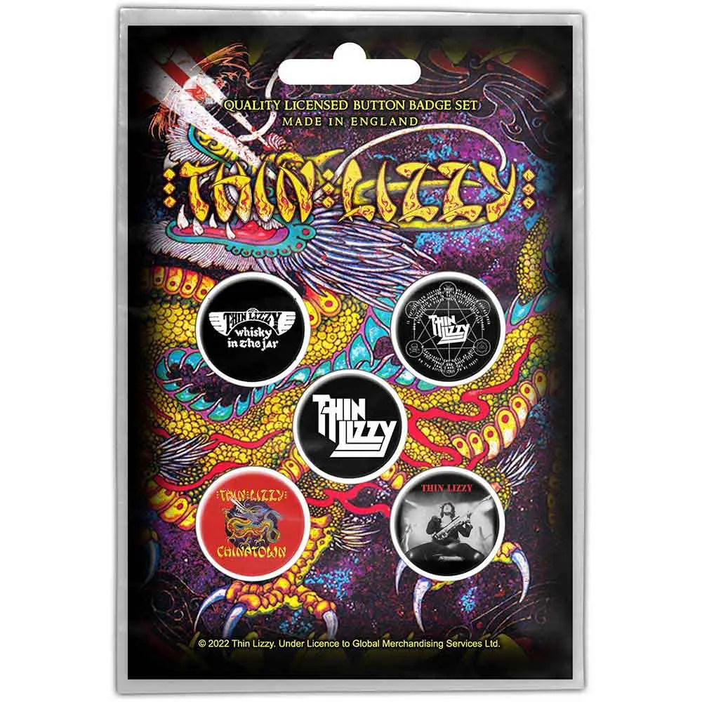 THIN LIZZY – Chinatown (Button Badge Pack) (Odznak)