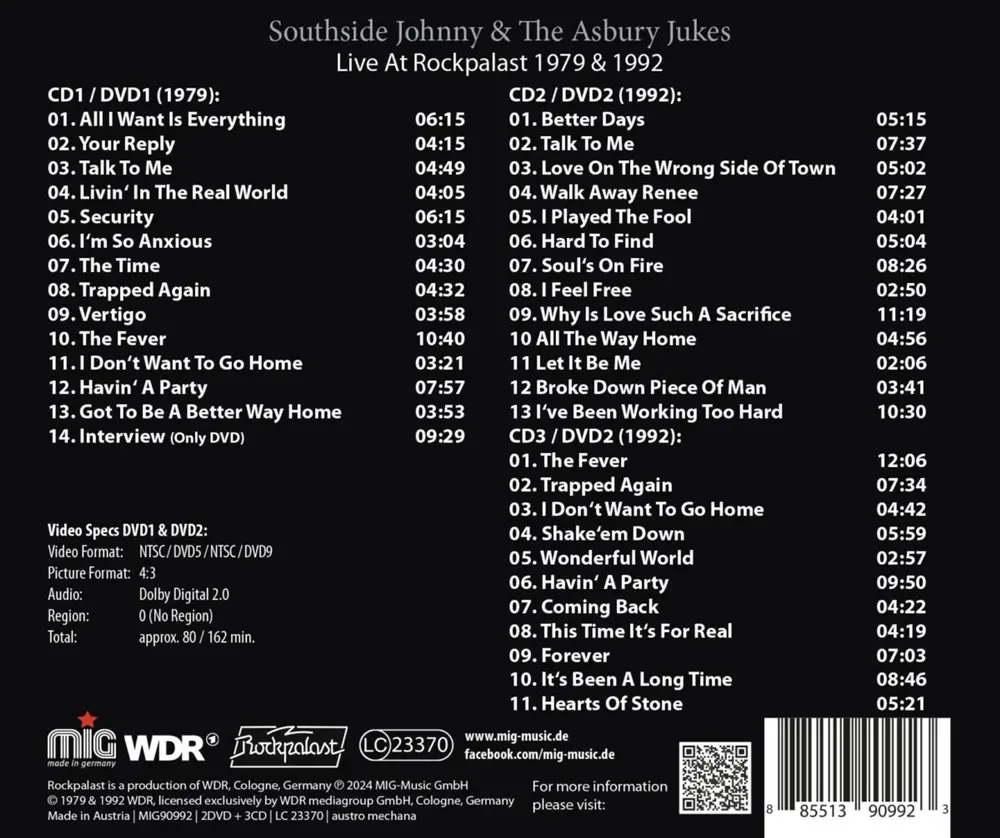 LIVE AT ROCKPALAST 1979 & 1992