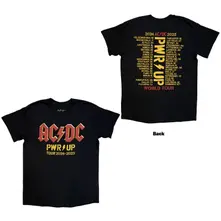 Unisex T-Shirt: PWR-UP Logo World Tour '24-'25 (Black) (Back Print & Ex-Tour) thumbnail