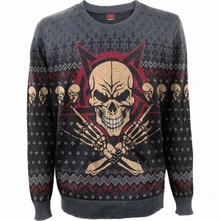 Spiral Stairs, Sveter Unisex Jumper: Evil Rock (Black) (All Over Print), Unisex, Čierna