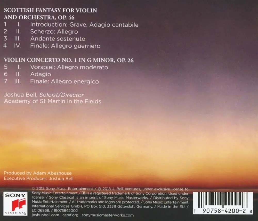 Bruch: Scottish Fantasy, Op. 46 / Violin Concerto No. 1 In G Minor, Op. 26
