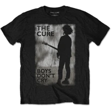 The Cure, Tričko Boys Don't Cry Black & White, Unisex, Čierna