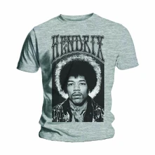 Jimi Hendrix, Tričko Halo, Unisex, Šedá
