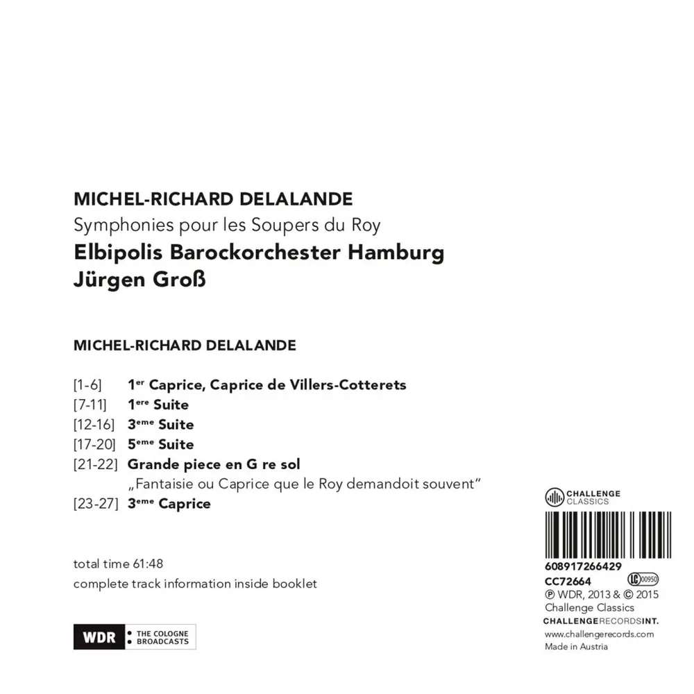 Edward Higginbottom – SYMPHONIES POUR LES SOUPERS DU ROY (CD)