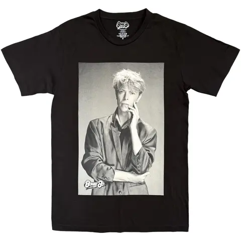 David Bowie – Tričko B&W Portrait (Čierna), Unisex, Čierna