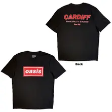 Unisex T-Shirt: Cardiff City Pop Up (Black) (Back Print & Ex-Tour)