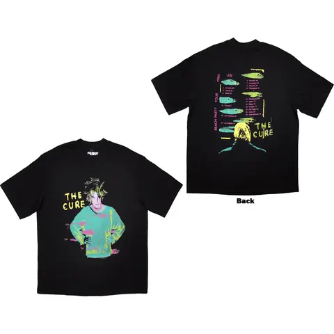 Unisex Oversized Boxy T-Shirt: Beach Party Tour '86 (Black) (Back Print)