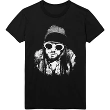 Kurt Cobain, Tričko One Colour, Unisex, Čierna